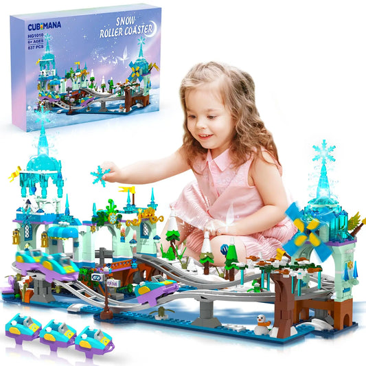 Frozen LED Roller Coaster Building Set – Kids 6+ Toy