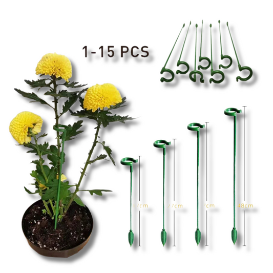 Plant Support Stakes and Clips – 1–15PCS