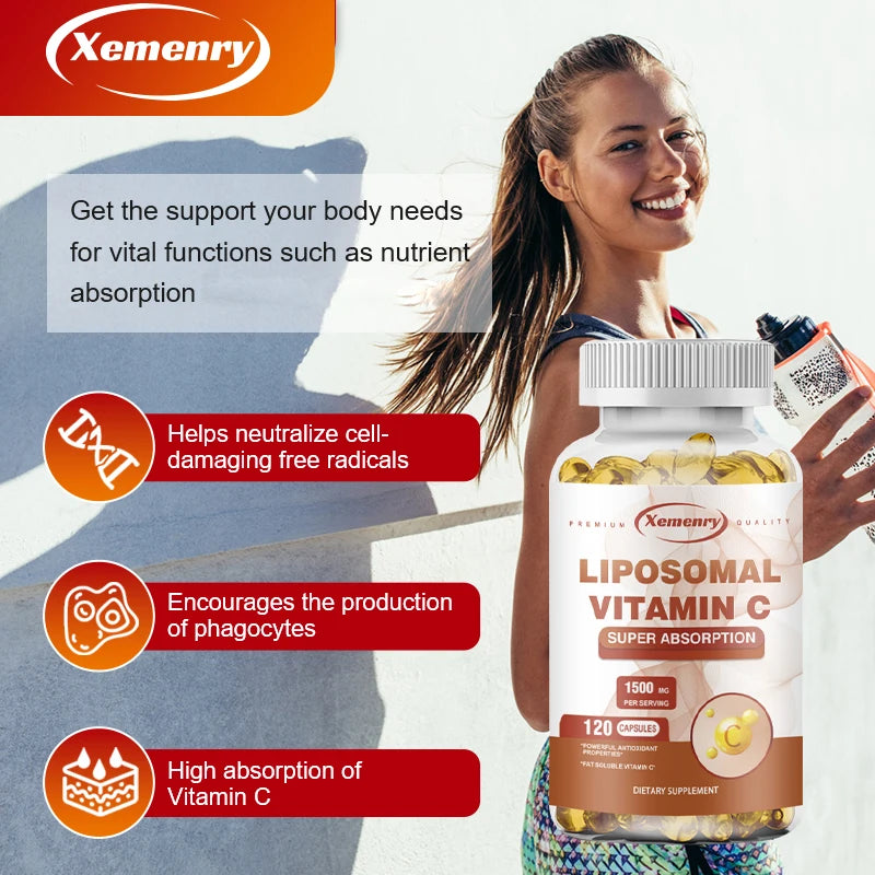 Liposomal Vitamin C – Immunity & Collagen Support – 120 Caps