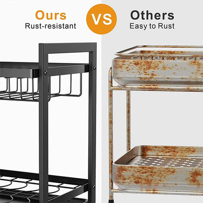 3-Tier Dish Drying Rack with Drainage