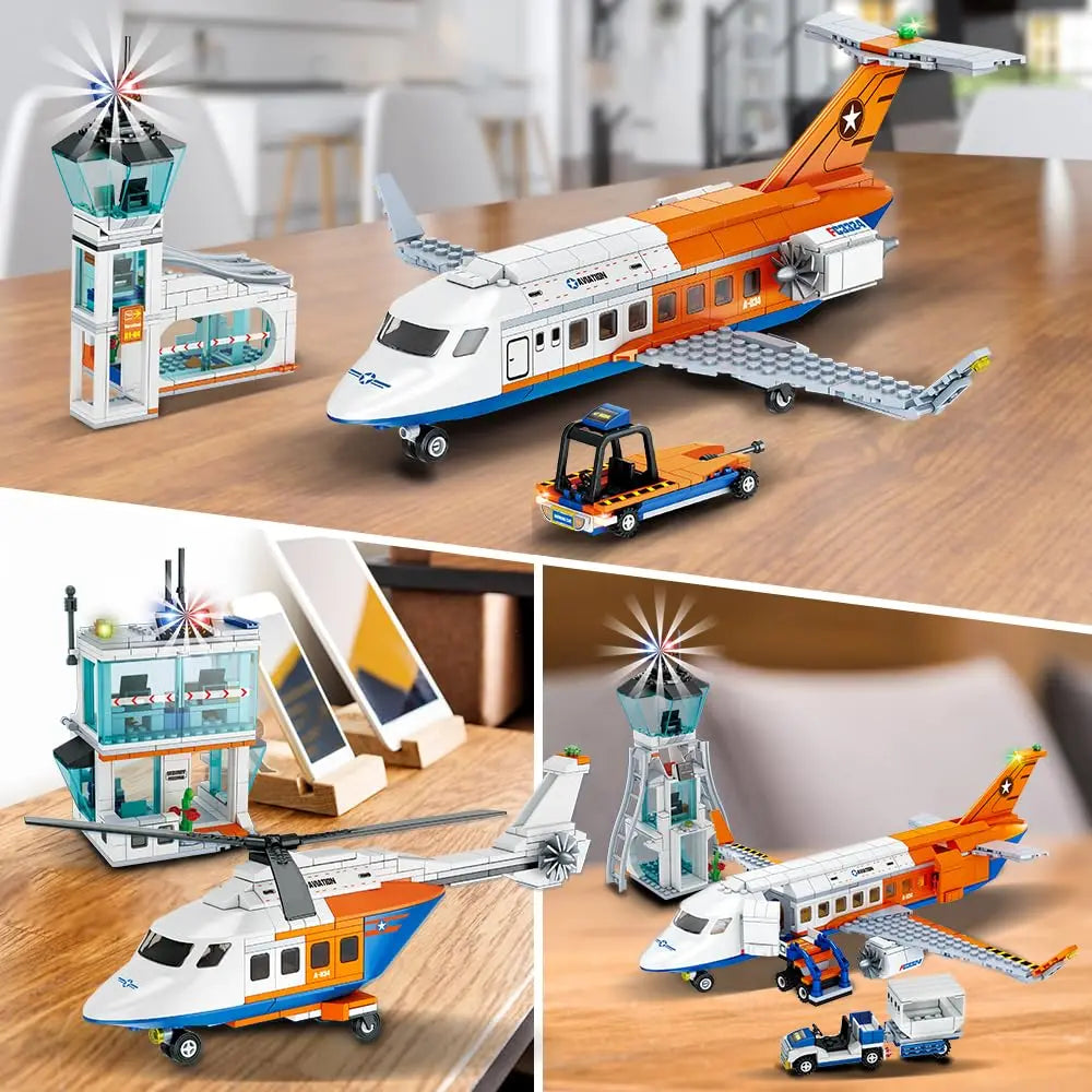 HOGOKIDS 3-in-1 Airplane Building Set