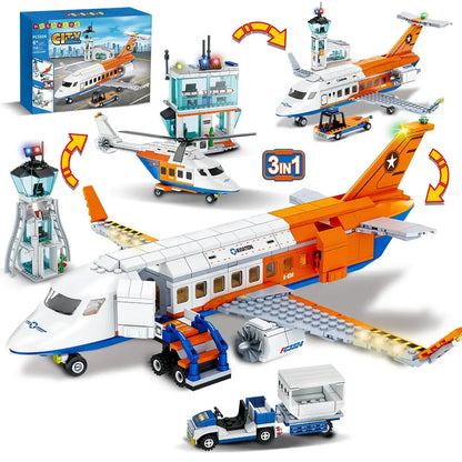 HOGOKIDS 3-in-1 Airplane Building Set