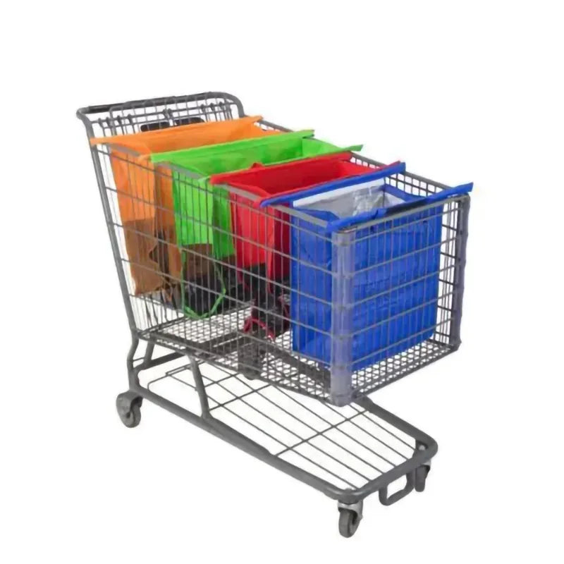 4-Pack Foldable Shopping Cart Bags