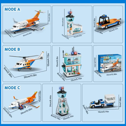 HOGOKIDS 3-in-1 Airplane Building Set