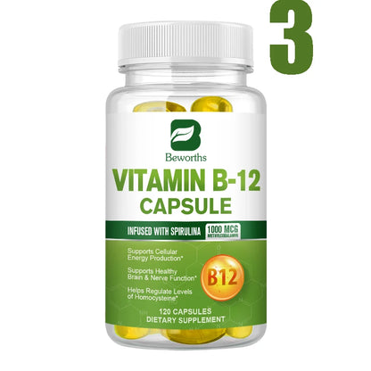 BEWORTHS VB12 1000mcg – Energy & Brain – 120 Caps