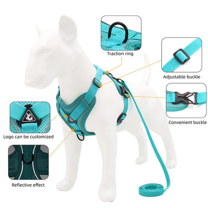 Adjustable No-Pull Mesh Dog Harness