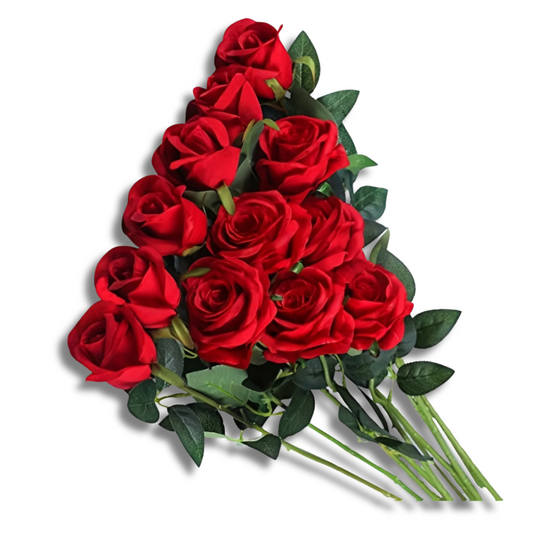 12-Piece Artificial Rose Bouquet