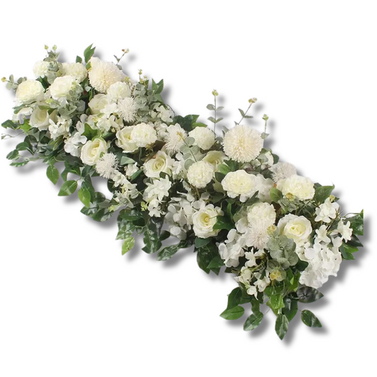 100cm Luxury White Artificial Rose Garland